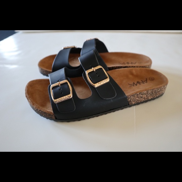 anna sandals black